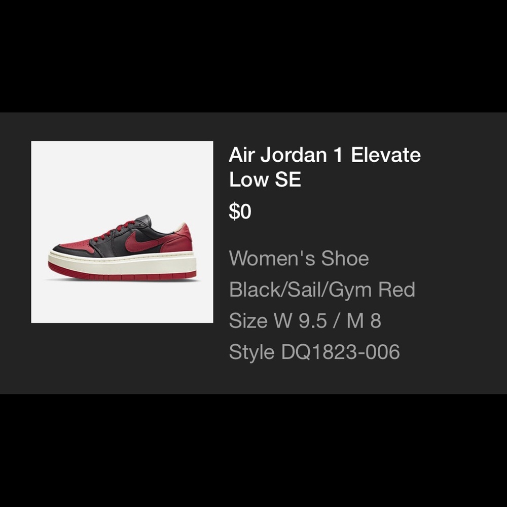 Air jordan 1 elevate low SE gym red